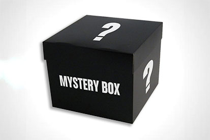 This year’s mystery box is curiously small, measuring in at about 3" b...